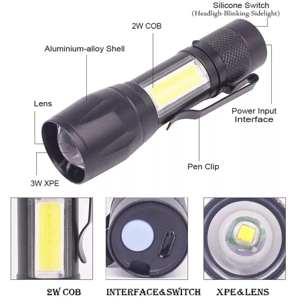 Mini-Torch-LED-Flashlight-Portable-USB-Charging-Flashlight-Outdoor-Camping-Strong-Lamp-Lantern-Waterproof-Tactical-Flashlight-2