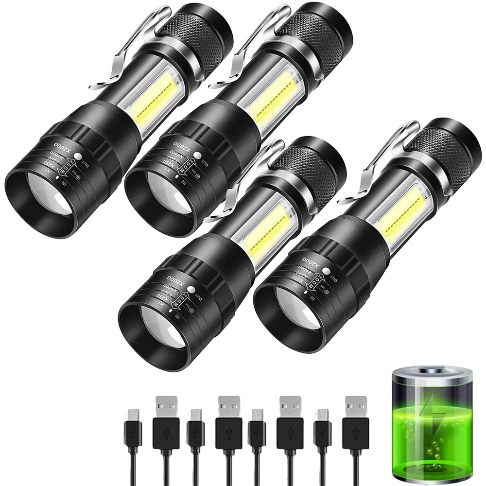 Mini-Torch-LED-Flashlight-Portable-USB-Charging-Flashlight-Outdoor-Camping-Strong-Lamp-Lantern-Waterproof-Tactical-Flashlight