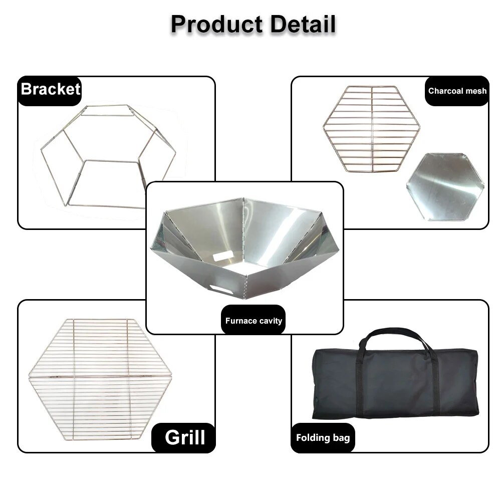 Outdoor-Camping-Fire-Pits-Foldable-Wood-Burning-Charcoal-Grill-Hexagonal-Oven-Campfire-Pit-Grill-For-Heating-4