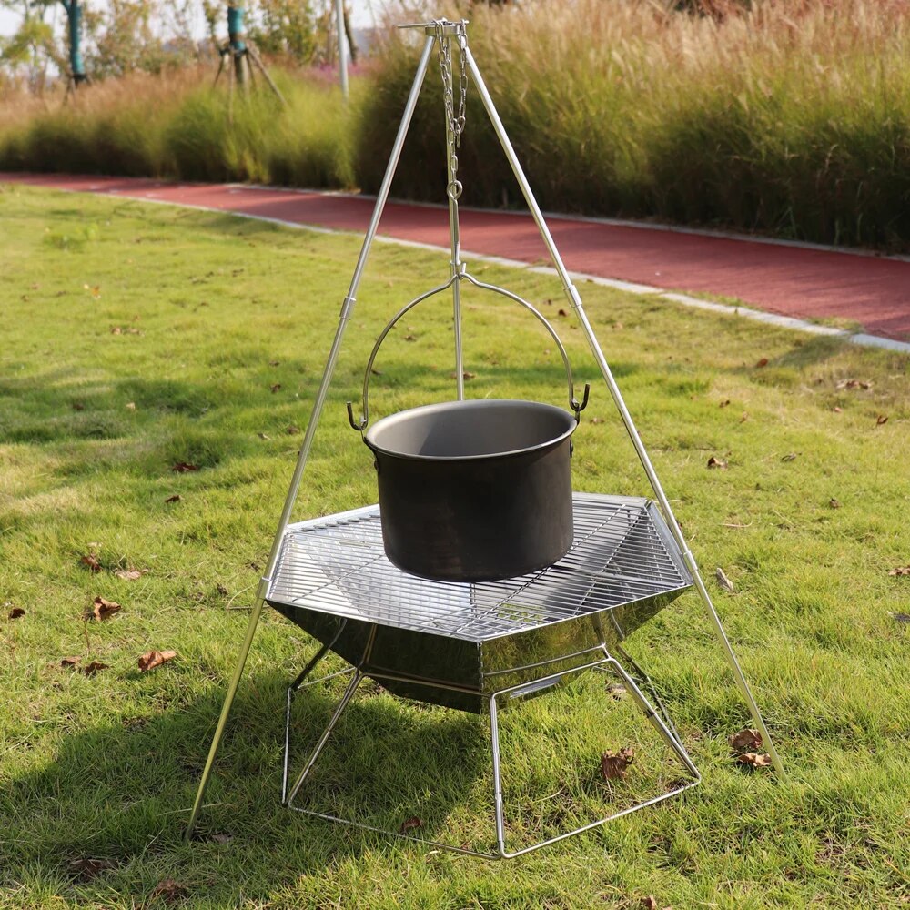 Outdoor-Camping-Fire-Pits-Foldable-Wood-Burning-Charcoal-Grill-Hexagonal-Oven-Campfire-Pit-Grill-For-Heating-5