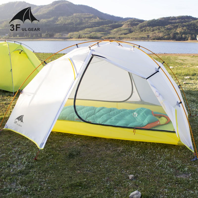 3F-UL-GEAR-Green-and-white-3-Season-4-Season-Camping-Tent-15D-Nylon-Fabic-Double-2