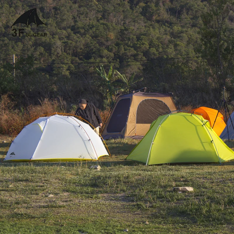 3F-UL-GEAR-Green-and-white-3-Season-4-Season-Camping-Tent-15D-Nylon-Fabic-Double-4