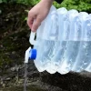 5/10/15L Large Capacity PE Foldable Water Bucket Bag Bottle Container with Spigot Tap for Outdoor Camping Hiking Picnic BBQ