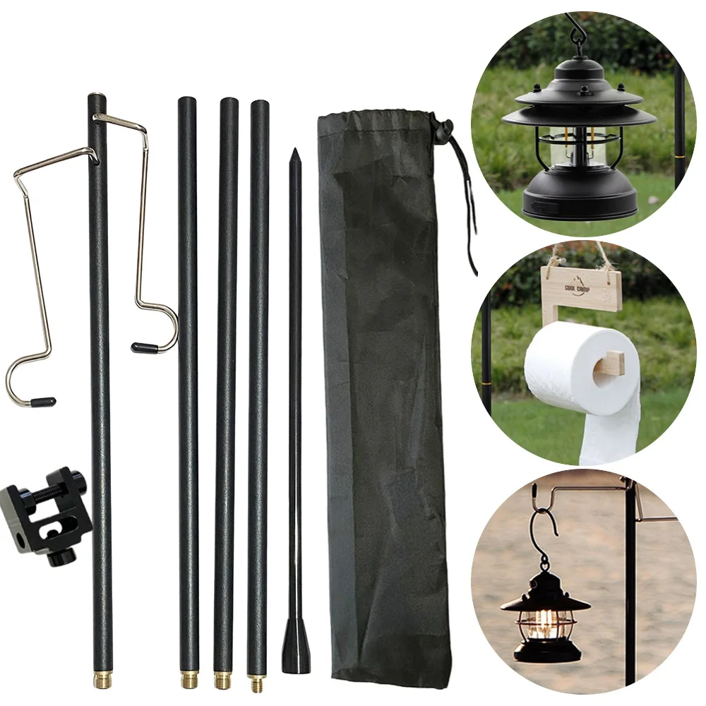 Aluminum-Alloy-Camping-Lantern-Lamp-Hanger-Portable-Ultralight-Light-Holder-Outdoor-Table-Hanging-Fixing-Stand-Detachable