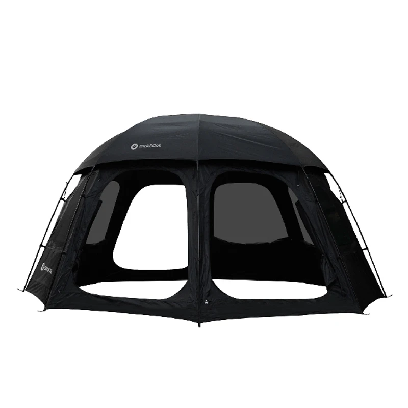 Black-Coated-Octagonal-Ball-Dome-Tent-5-8-Person-Waterproof-Shelter-Beach-Hiking-Spherical-Pergola-Outdoor-1
