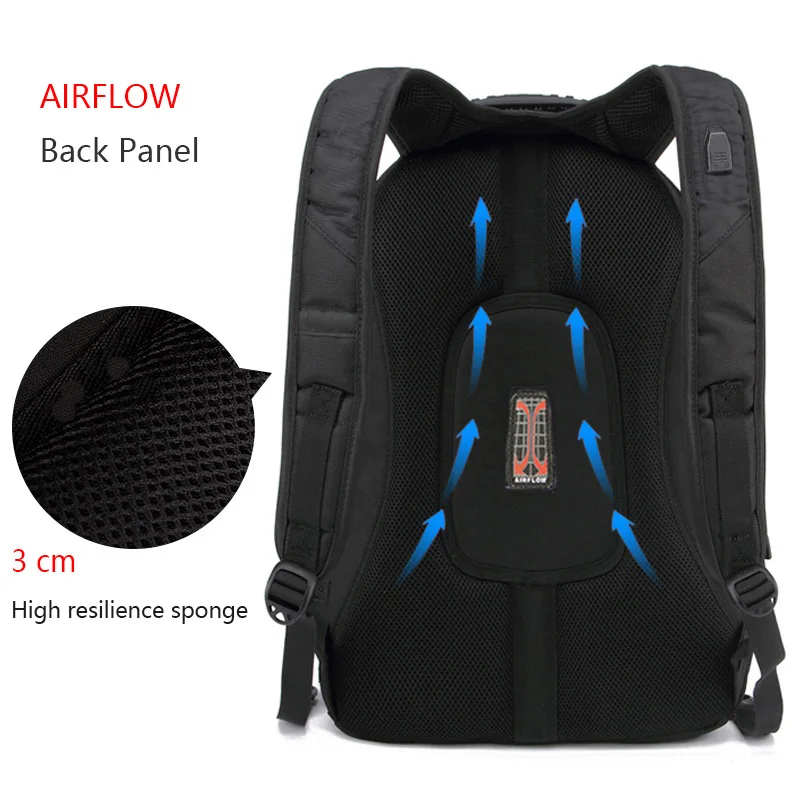 Crossten-17-Laptop-Backpack-Waterproof-USB-Charge-Port-Swiss-style-Multifunctional-Rucksack-Schoolbag-Mochila-Hiking-Travel-4