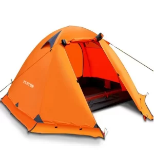 FLYTOP- Waterproof Aluminum Rod Tent Outdoor Camping HikingTravel, Beach, Fishing, Snow Skirt Tent, 2-3 Person, 2 Layer, Winter