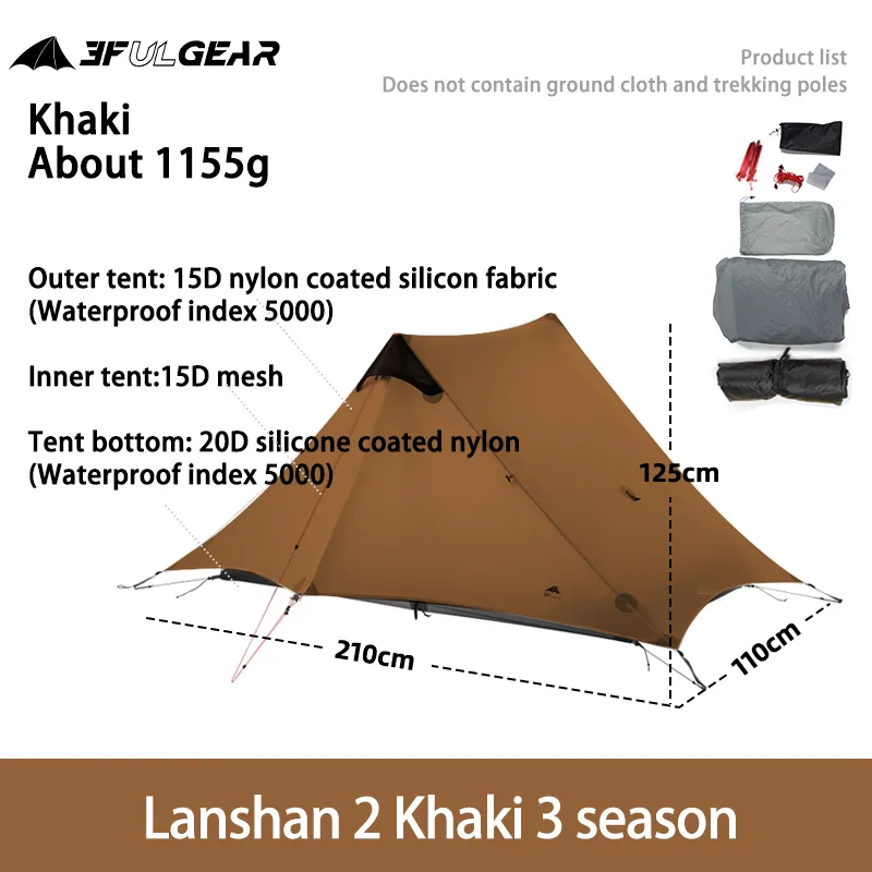 LanShan-2-3F-UL-GEAR-2-Person-1-Person-Outdoor-Ultralight-Camping-Tent-3-Season-4-2