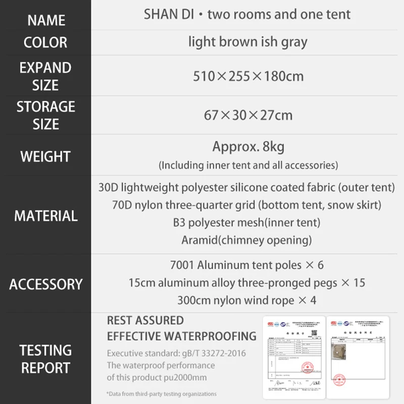 Naturehike-SHAN-DI-Two-Rooms-And-One-Tent-4-6Person-Camping-Large-Space-Tent-Outdoor-Ultralight-5
