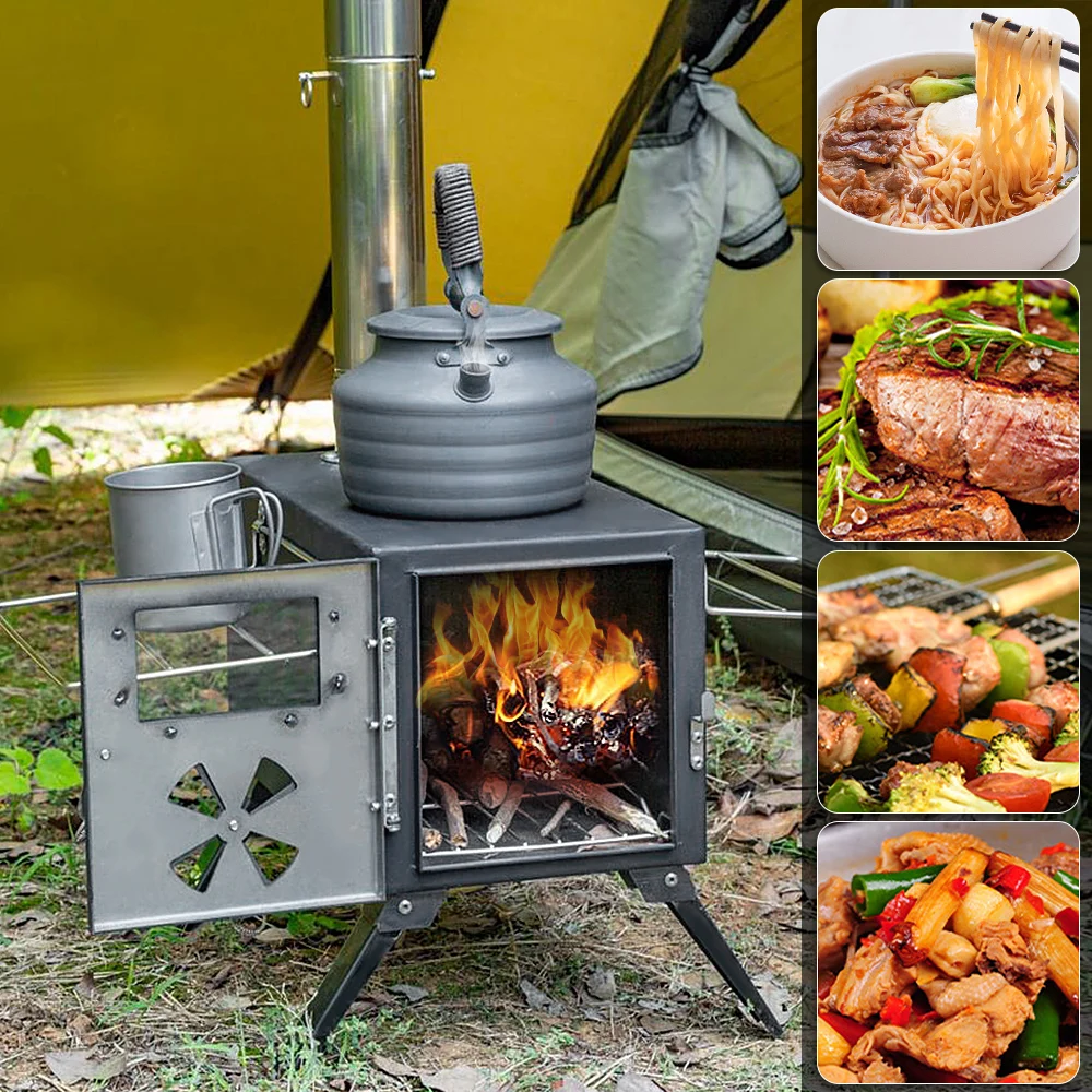 Outdoor-Camp-Tent-Firewood-Stove-Portable-Wood-Burning-Stove-Multifunctional-Firewood-Burner-with-Detachable-Chimney-Camping-1