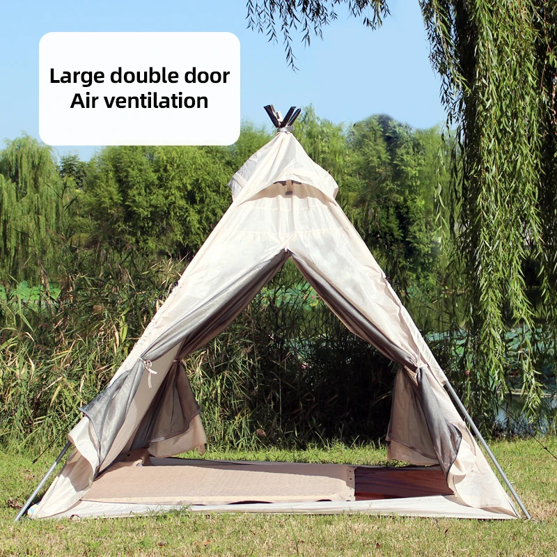 Outdoor-Camping-Pyramid-Tent-Easy-To-Build-Light-Luxury-Indian-Sun-Protection-Wind-And-Rain-Picnic-1