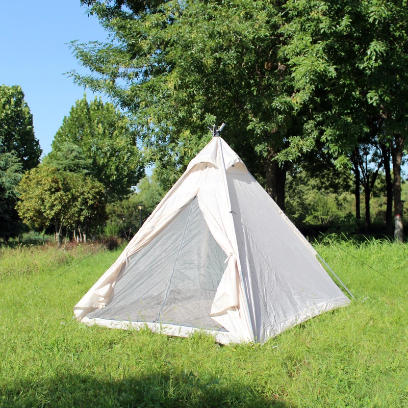 Outdoor-Camping-Pyramid-Tent-Easy-To-Build-Light-Luxury-Indian-Sun-Protection-Wind-And-Rain-Picnic-3