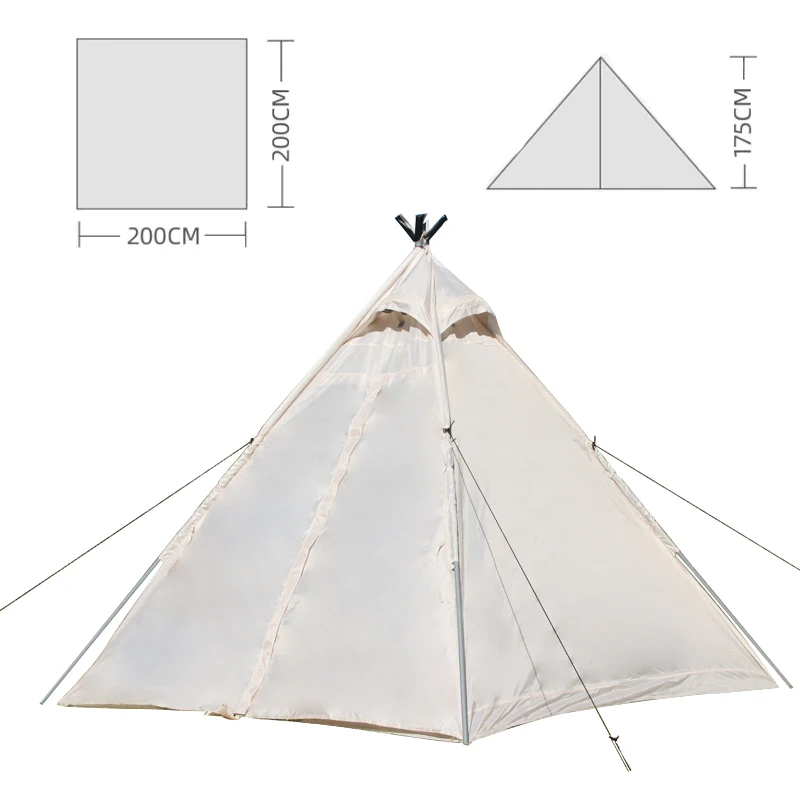 Outdoor-Camping-Pyramid-Tent-Easy-To-Build-Light-Luxury-Indian-Sun-Protection-Wind-And-Rain-Picnic-4
