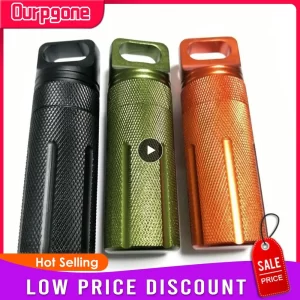 Outdoor Strong CNC Waterproof Emergency First Aid Kits Safety Survival Pill Bottle Aluminium Camping EDC Tank Box for Cigarettes