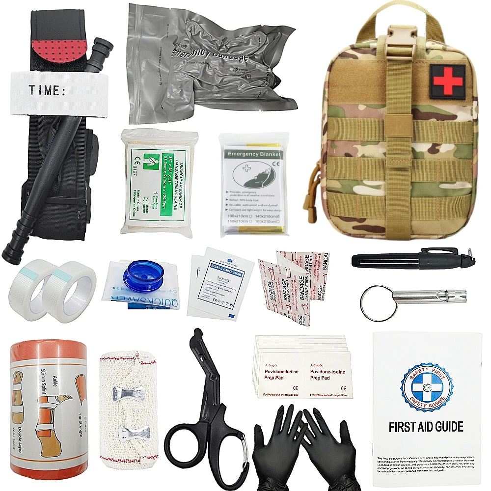 Outdoor-Survival-Gear-Molle-Bag-Medical-Emergency-IFAK-First-Aid-Kit-Military-Tactical-Tourniquet-Israel-Bandage